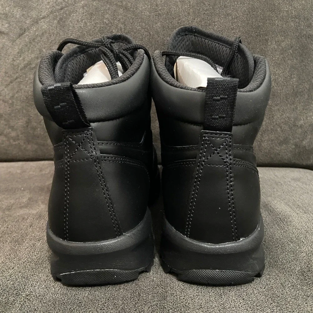 Nike Manoa Leather Boots Mens 9.5 Black Hiking Streetwear ACG Style 454350-003